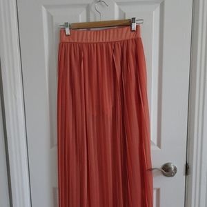 Revamped coral seethrough skirt